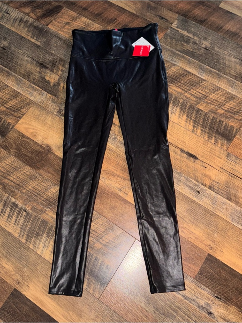 SPANX Black Faux Leather Leggings